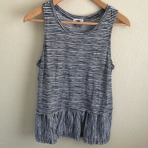 Old Navy Women’s tank with navy and white stripes | size medium